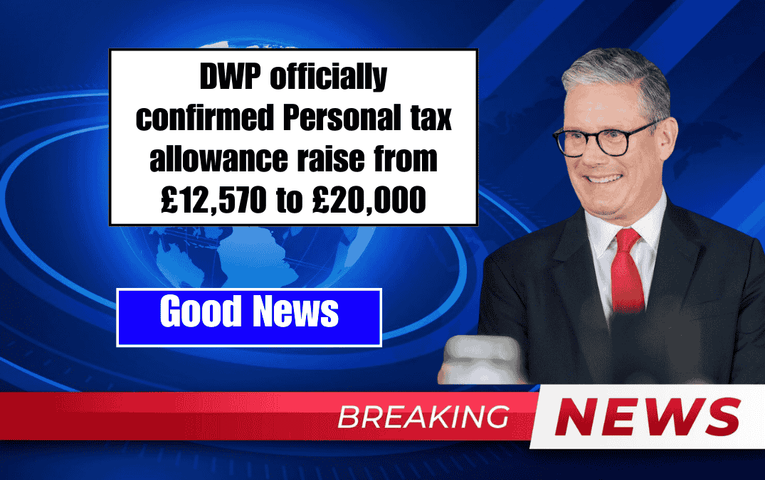 DWP officially confirmed Personal tax allowance raise from £12,570 to £20,000: Good News
